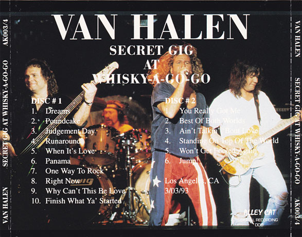 Secret Gig At Whisky-A-Go-Go - Van Halen Bootleg Discography